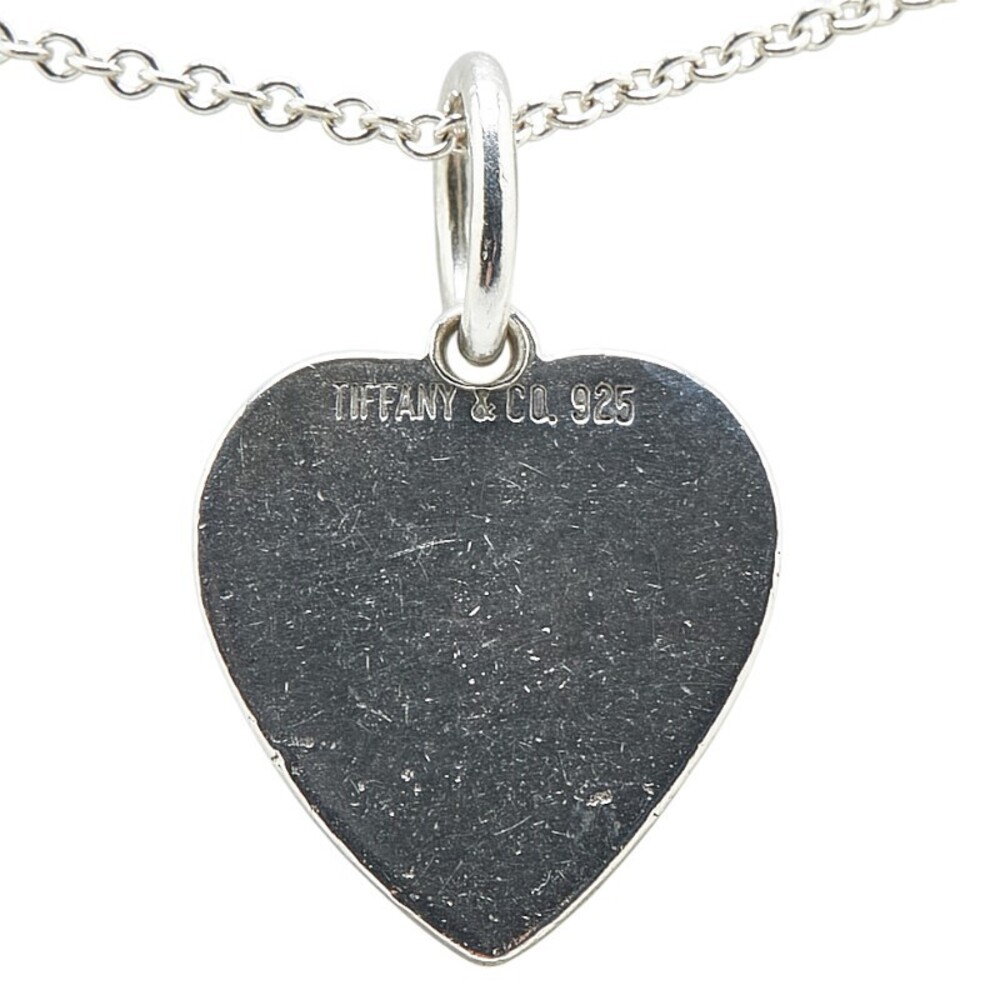 Tiffany Co Heart Motif Necklace Silver